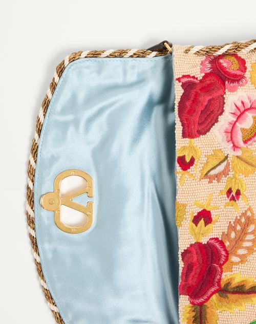 Valentino Garavani Vain Soft Embroidered Small Shoulder Bag