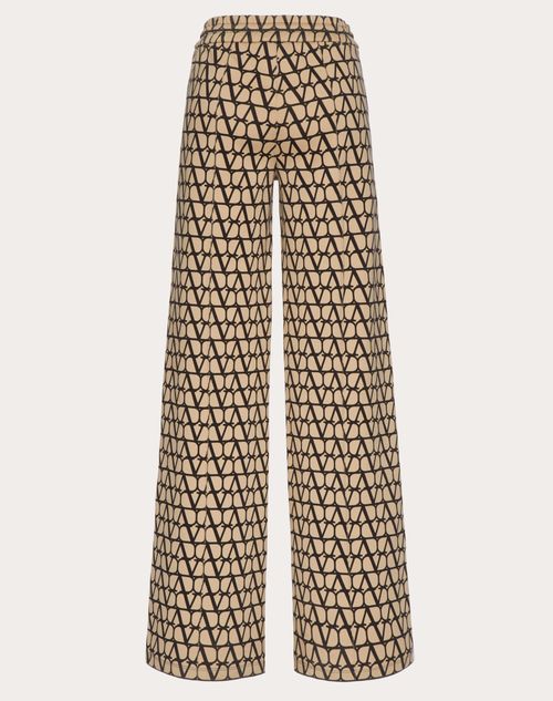 Valentino - Toile Iconographe Double Jersey Trousers - Beige/black - Woman - Pants And Shorts