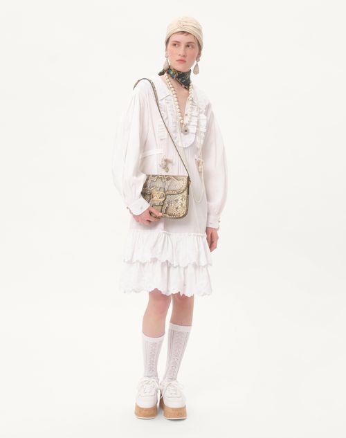 Valentino - Embroidered Cotton And Linen Dress - White - Woman - Dresses