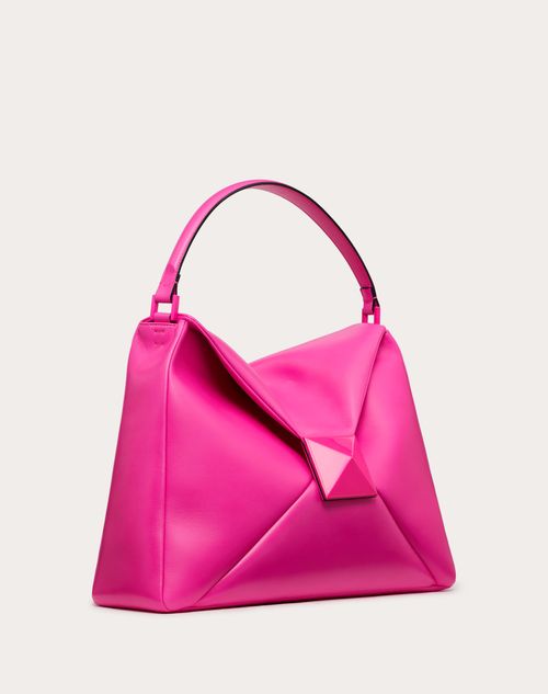Valentino Garavani - One Stud Nappa Leather Maxi Hobo Bag - Pink Pp - Woman - Shoulder Bags