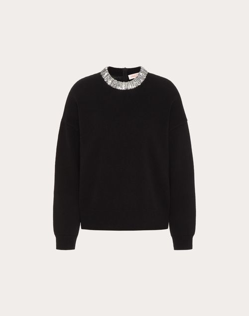 Valentino - Embroidered Wool Sweater - Black - Woman - Ready To Wear