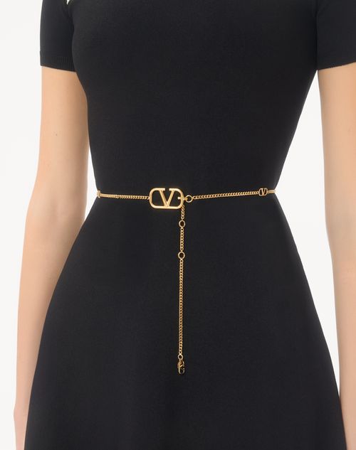 Valentino Garavani - Vlogo Signature Chain Belt - Gold - Woman - Belts