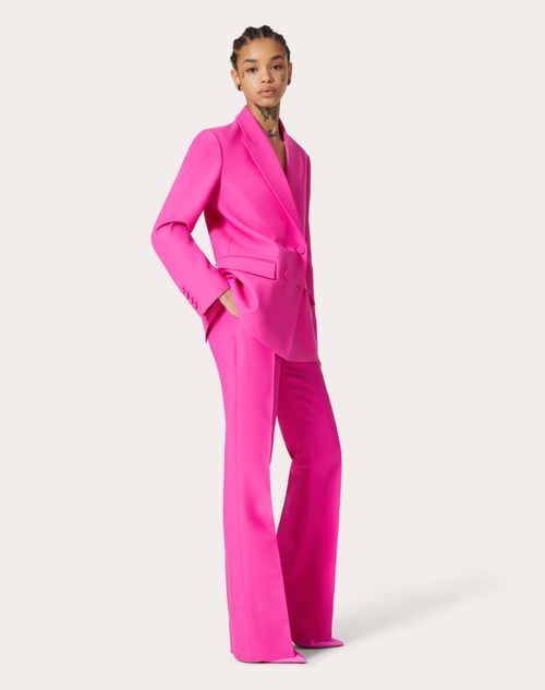 Valentino - Blazer En Crêpe Couture - Pink Pp - Femme - Prêt-à-porter