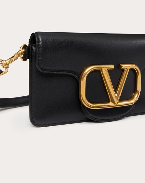 Locò Phone Case With Neck Strap for Man in Black | Valentino US