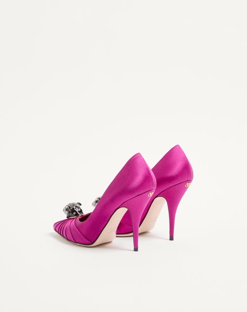 Valentino Garavani - Panthea Pumps In Satin 105mm - Fuchsia - Woman - Pumps And Slingbacks