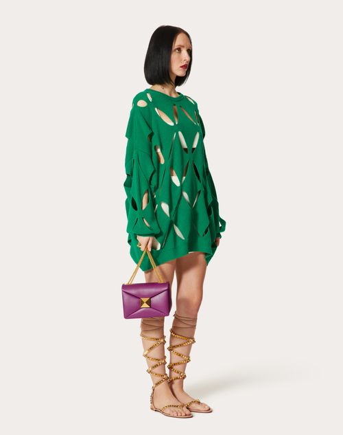 Valentino - Embroidered Wool Sweater - Basil Green - Woman - Knitwear