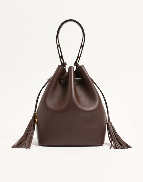 Valentino Garavani - Valentino Garavani So Seau Medium Leather Bucket Bag - Brown - Woman - Woman Bags & Accessories Sale