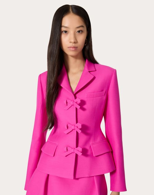 Valentino Crepe Couture bow detail Jacket Pink