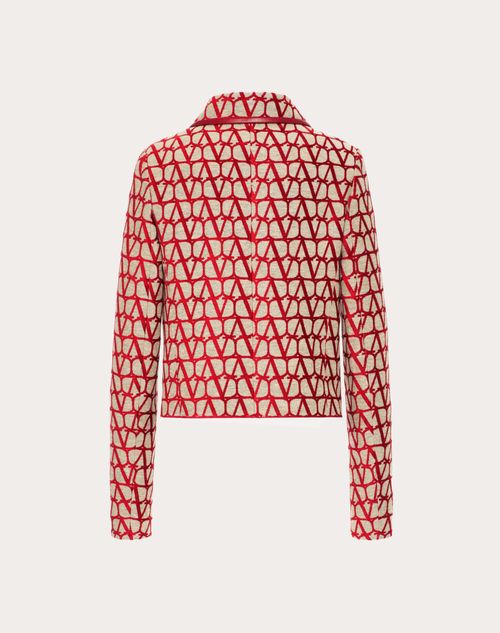Valentino - Toile Iconographe Light 재킷 - 베이지/레드 - 여성 - Shelf - W Pap - Toile Rosso