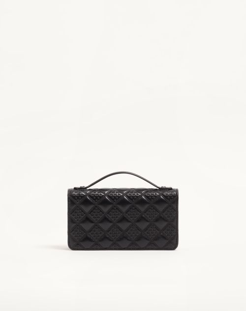 Valentino Garavani - Flutterby Valentino Garavani Chain Wallet In Shiny Nappa Leather With Butterfly Embroidery - Black - Woman - Clutches