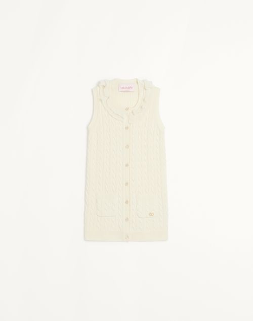 Valentino - Wool Cardigan - Latte - Woman - Knitwear
