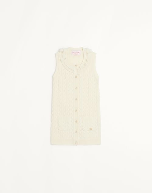 Valentino - Wool Cardigan - Latte - Woman - New Arrivals