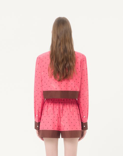 Valentino - Camicia  - Corallo/chocolate - Donna - Camicie E Top
