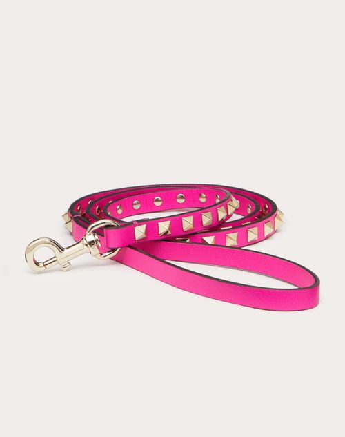 Valentino Garavani - Valentino Garavani Rockstud Pet Leash - Sheer Fuchsia - Woman - Pet Accessories