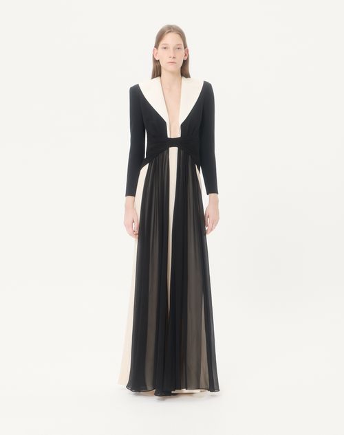 Valentino - Cady Couture Gown - Black/vanilla - Woman - Exclusive Valentino