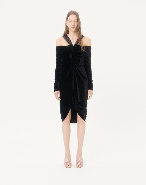 Valentino - Velvet Dress - Black - Woman - Dresses