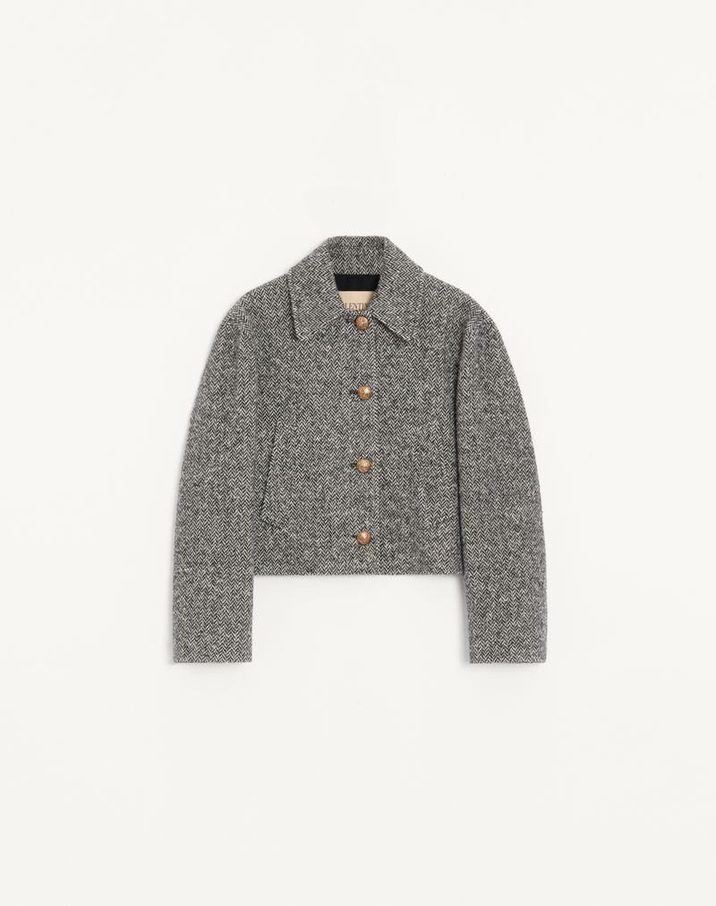 VALENTINO アーバンウールシェブロン ピーコート