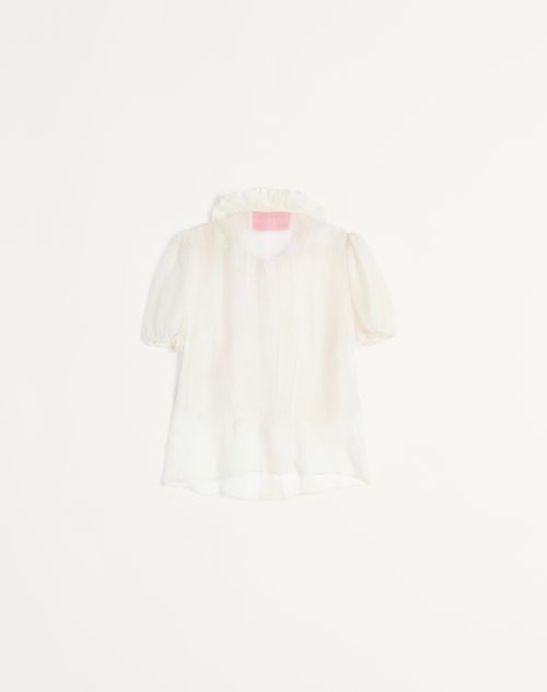 Valentino - Chiffon Blouse - Ivory - Woman - Shirts And Tops