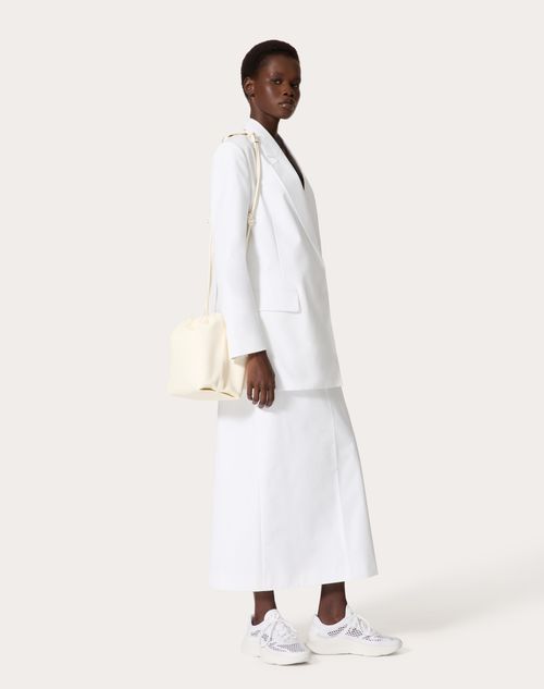 Valentino - Compact Poplin Skirt - White - Woman - Skirts