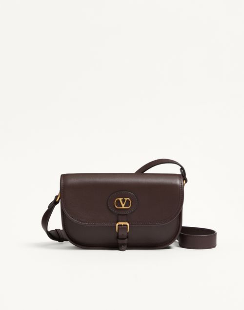 Valentino Garavani - Kleine Valentino Garavani Antibes Schultertasche Aus Kalbsleder - Oak Brown - Mann - Schultertaschen