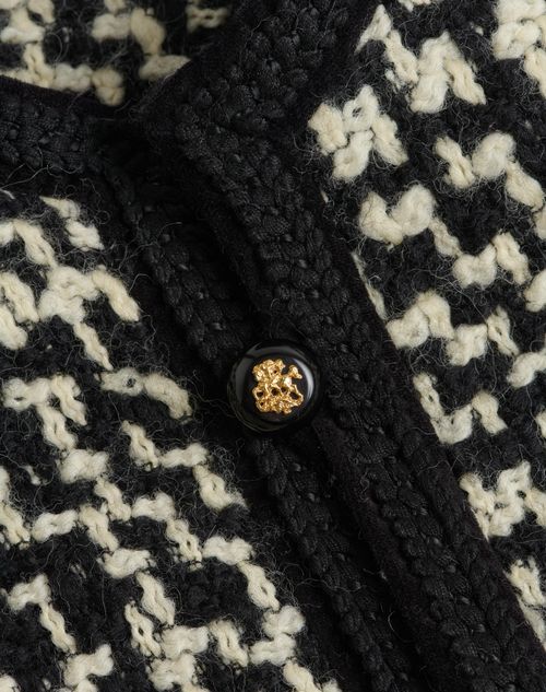 Valentino - Wool Tweed Shirt Jacket - Ivory/black - Man - Outerwear