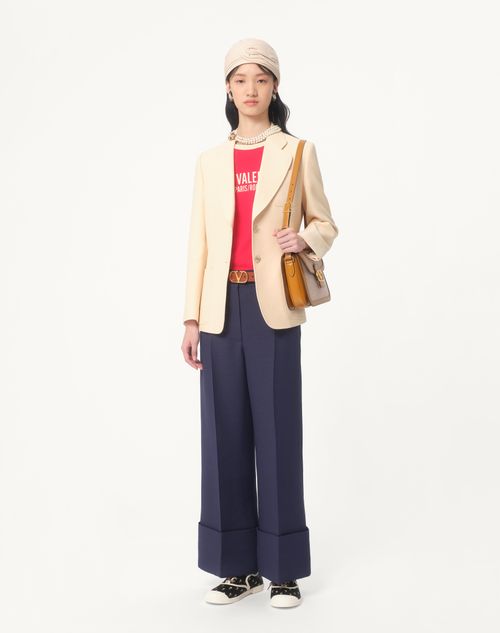 Valentino - Jersey Cotton T-shirt - New Red/birch - Woman - Tshirts And Sweatshirts