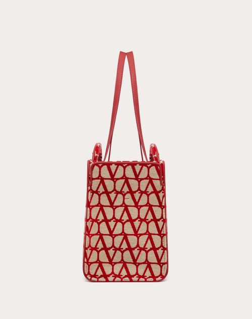Valentino Garavani Men's Le TROISIEME Toile Iconographe Shopping Bag - Red - Totes