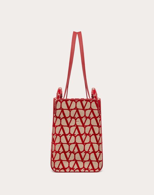 Valentino Garavani Red small VLTN red transparent tote bag