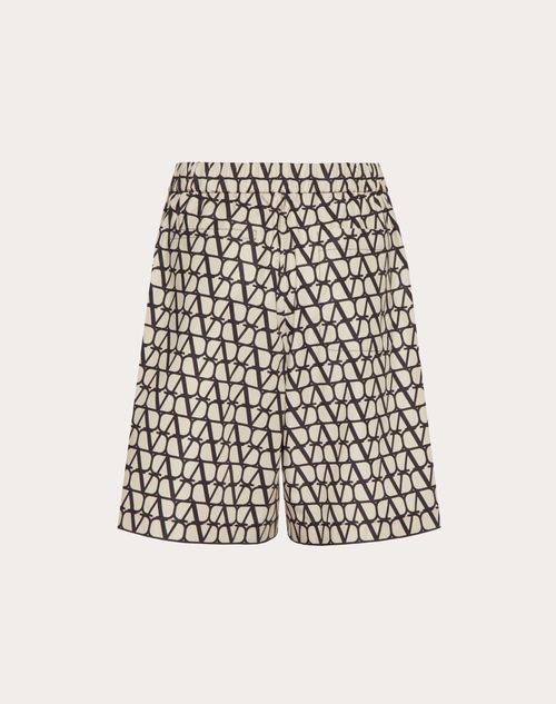 Nylon Bermuda Shorts With Toile Iconographe Print for Man in Nylon Bermuda Shorts With Toile Iconographe Print for Man in