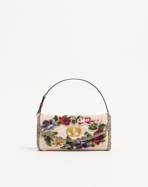 Valentino Garavani - Valentino Garavani Devain Embroidered Small Shoulder Bag - Multicolor - Woman - Bags