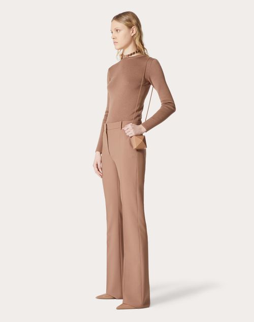 Valentino - Silk Cashmere Jumper - Light Camel - Woman - Knitwear