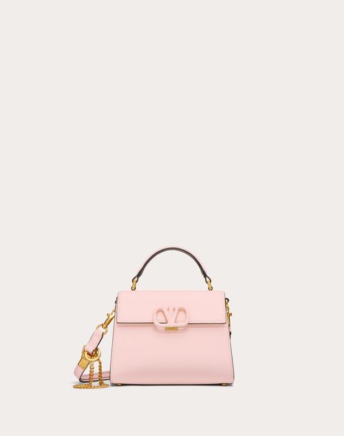 Valentino Garavani - Mini Vsling Grainy Calfskin Handbag - Rose Quartz - Woman - Top Handle Bags