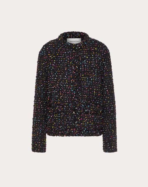 Valentino - Tweed Pois Jacket - Black/multicolor - Woman - Woman Ready To Wear Sale