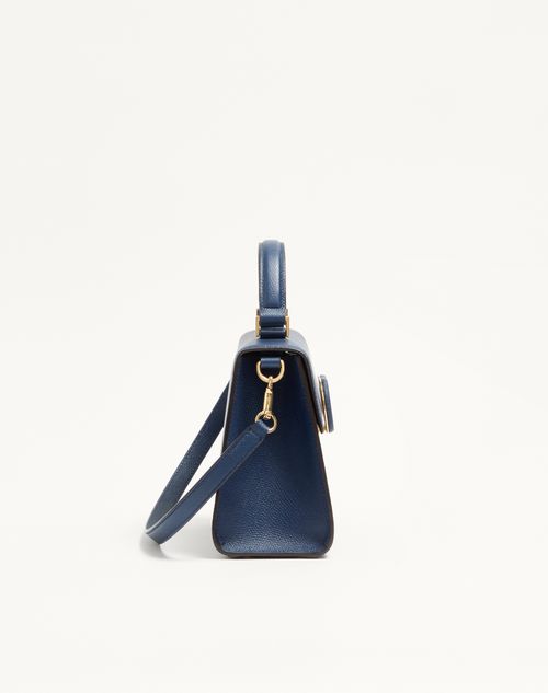 Valentino Garavani - Valentino Garavani Vsling Small Handbag In Grainy Calfskin - Blue - Woman - Top Handle Bags