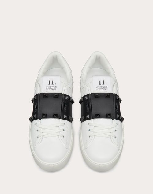 Rockstud Untitled Sneaker In Calfskin Leather With Tonal Rockstud Untitled Sneaker In Calfskin Leather With Tonal