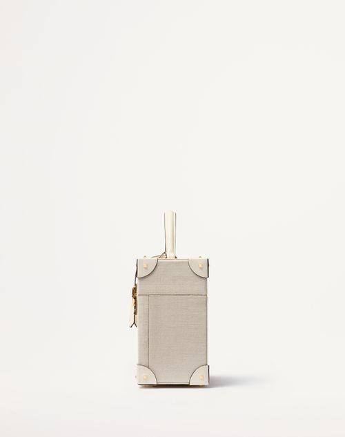 Valentino Garavani - Valentino Garavani Perfume Case For 7 X 100 Ml In Canvas And Calfskin With Metal Studs - Natural/ivory - Woman - Anatomy Of Dreams