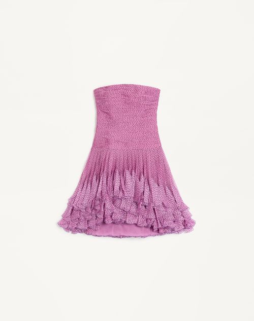 Valentino - Plusdepois Print Chiffon Dress - Absolute Rose/black - Woman - Woman Ready To Wear Private Promotions