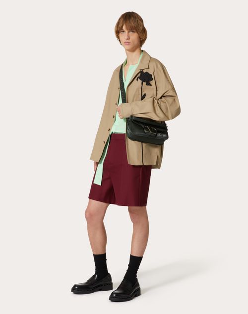 Valentino Garavani - Bolso De Hombro De Tejido Técnico De Valentino Garavani En Colaboración Con Porter - Khaki - Hombre - Bolsos