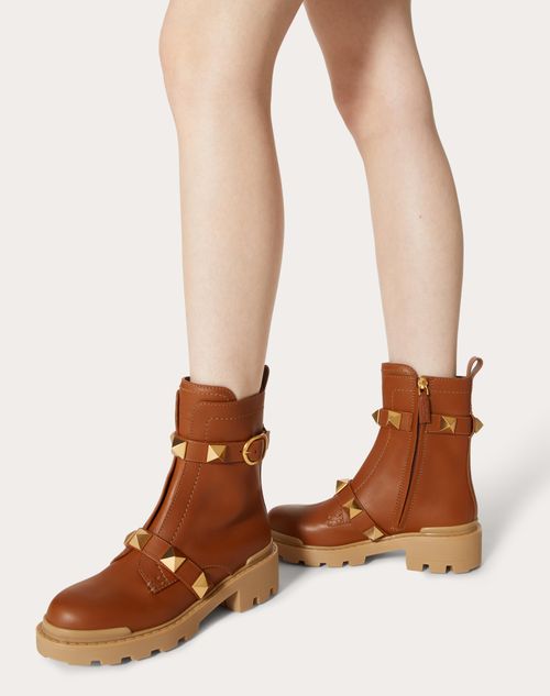 Valentino Garavani Roman Stud Calfskin Combat Boots