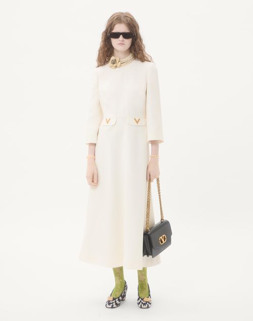 Valentino - Crepe Couture Midi Dress - Ivory - Woman - Dresses