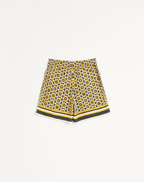 Valentino - ビュル ロイヤルズ プリント コットンポプリン バミューダパンツ - ブラック/イエロー/アイボリー - メンズ - パンツ＆ショートパンツ