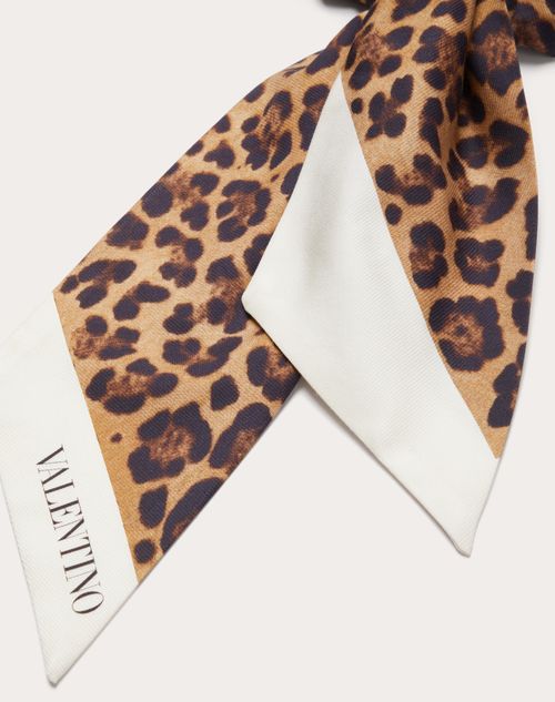 Valentino Garavani - Valentino Escape Animalier Print Headband In Cotton And Silk - Animal Print - Woman - Soft Accessories