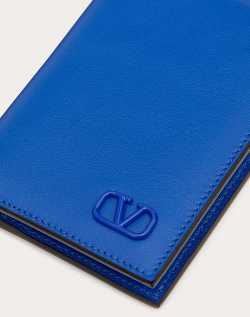 Valentino Garavani - Vlogo Signature Cardholder - Cobalt - Man - Wallets & Cardcases - M Accessories