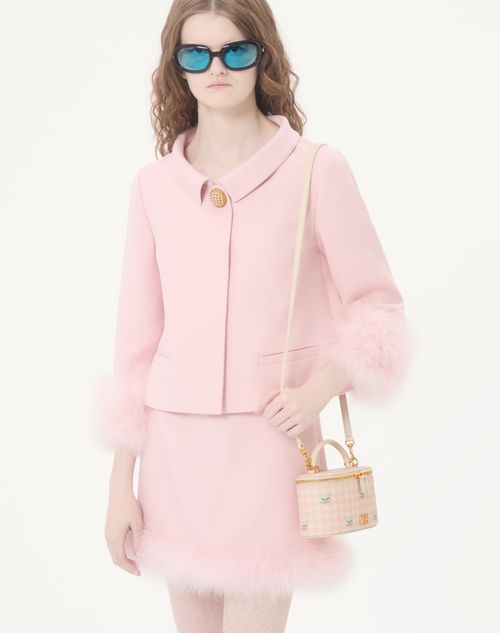 Valentino Garavani - Vlogo Signature Mini Vanity Bag In Le Chat De La Maison Grainy Calfskin - Pink/ivory - Woman - Clutches