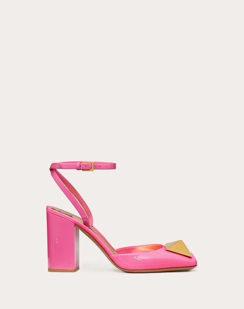 Valentino Garavani - Escarpins Vernis One Stud. Talon : 90 mm - Rose - Femme - Soldes Femme