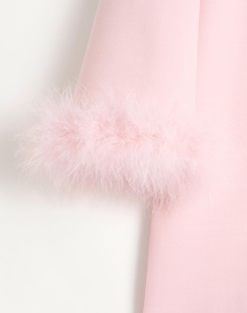 Valentino - Crepe Couture Dress With Feathers - Rose - Woman - Dresses