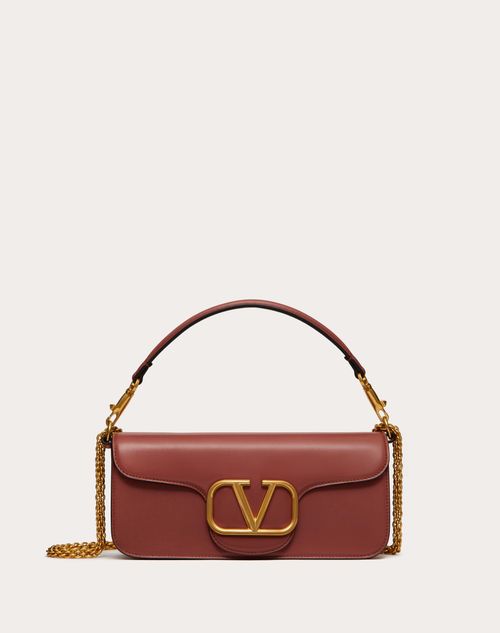 Locò Calfskin Shoulder Bag for Woman in Black | Valentino US