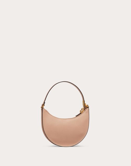 Mini Vlogo Signature Grainy Calfskin Hobo Bag for Woman in Mini Vlogo Signature Grainy Calfskin Hobo Bag for Woman in
