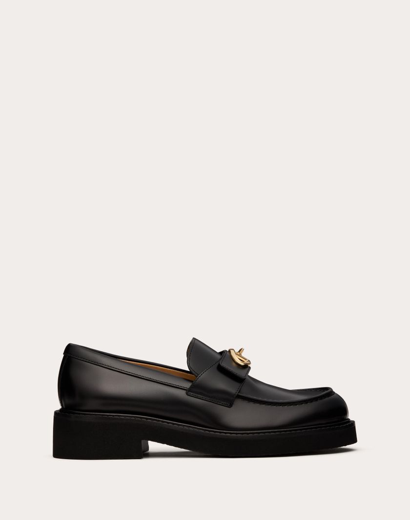 Valentino Handbags Mocassino Vlogo Locker In Vitello 40mm per Donna in Nero | Valentino IT