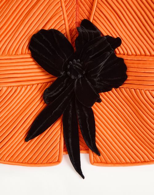 Valentino - Embroidered Tulle Illusion Jacket - Orange/black - Woman - Jackets And Blazers